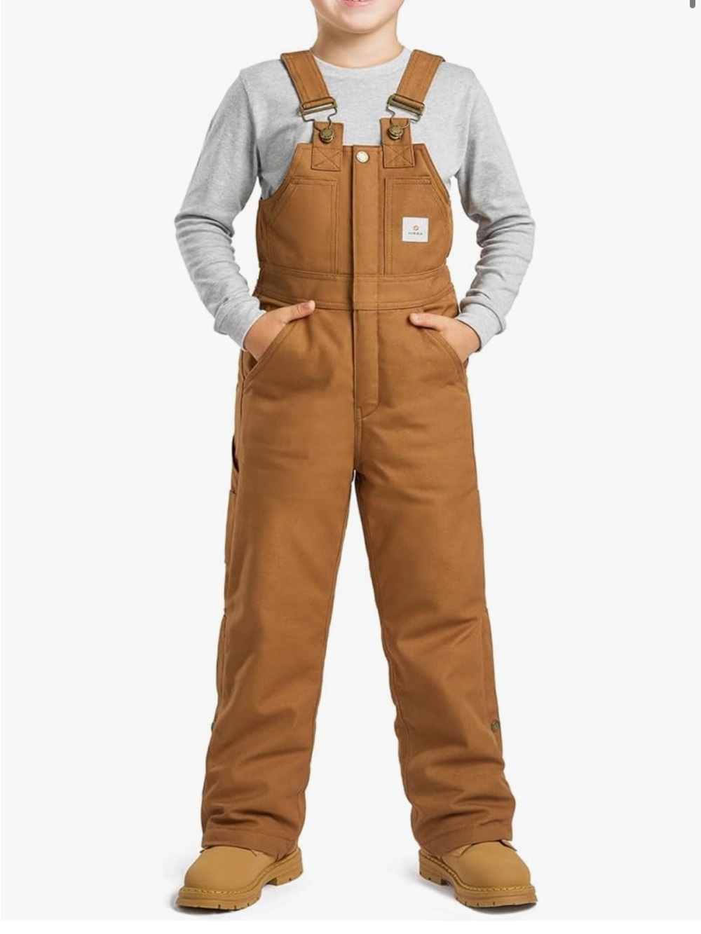 Amazon  Kids Tan Duck Bib Overalls